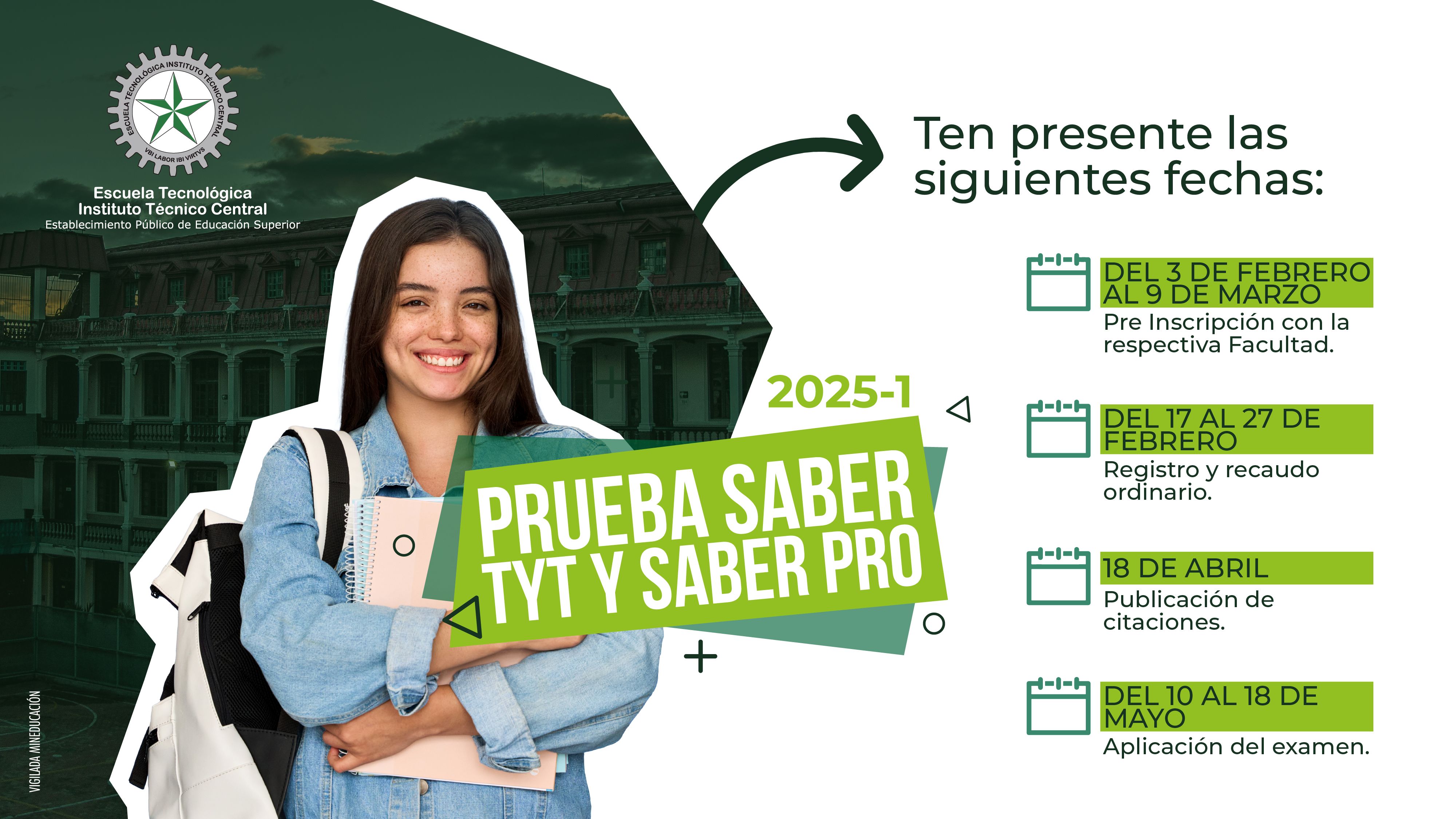 Pruebas Saber TyT y Saber Pro 2025-1